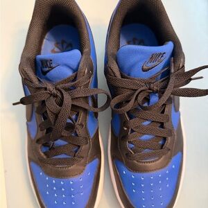 Kids Nike Court Low Sneakers in Blue and Black